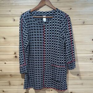 Curvesque Top Womens M Black Textured Knit‎ Blouse USA Art